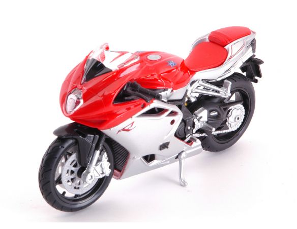 BBURAGO BU51053R MV AGUSTA F4 SILVER/RED 1:18 Modellino