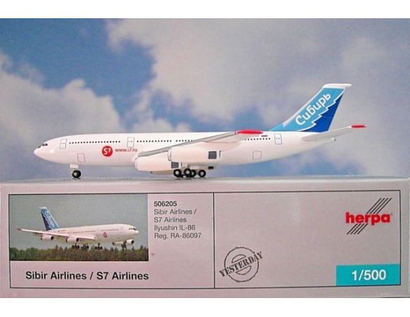 Herpa 506205 Sibir Airlines S7 Airlines Ilyushin IL-86 1:500 Aereo Modellino