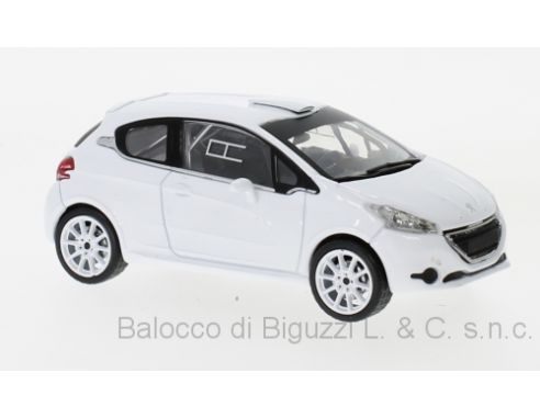 Ixo model MDCS021 PEUGEOT 208 R2 WHITE 2013 PLAIN BODY W/4
