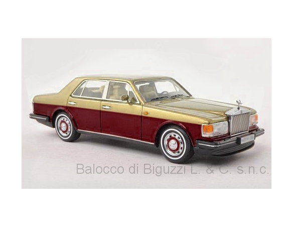 Neo Scale Models NEO44207 ROLLS ROYCE SILVER SPIRIT MET.BEIGE/MET.DARK RED 1987 1:43 Modellino