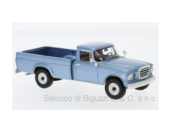 Neo Scale Models NEO47275 STUDEBAKER CHAMP PICKUP 1963 MET.LIGHT BLUE 1:43 Modellino