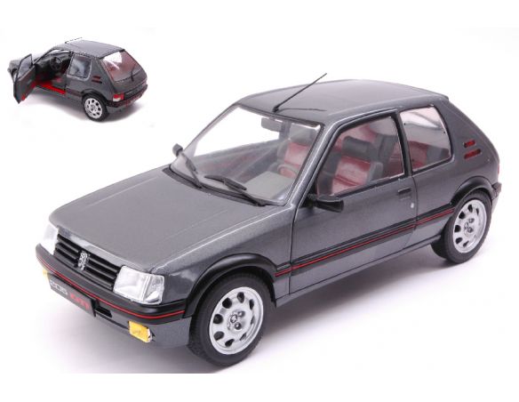 Solido SL1801704 PEUGEOT 205 GTI PHASE 2 1990 GUN METAL GREY 1:18 Modellino