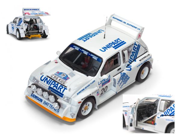 SunStar SS5539 MG METRO 6R4 N.20 LOMBARD RAC RALLY 1986 H.TOIVONEN-N.WILSON 1:18 Modellino