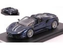 Looksmart LS496C FERRARI 488 PISTA SPIDER BLU NART W/SILVER STRIPES 1:43 Modellino