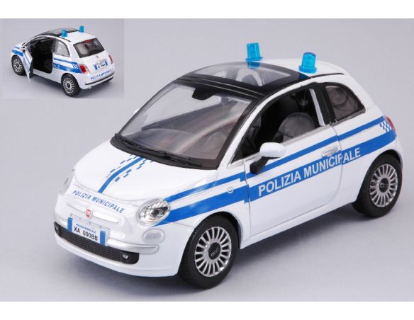 New Ray NY71393 FIAT NUOVA 500 POLIZIA MUNICIPALE 1:24 Modellino