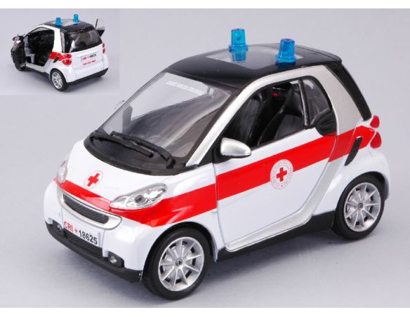 New Ray NY71443 SMART FORTWO CROCE ROSSA ITALIANA 1:24 Modellino