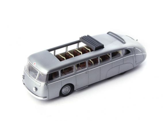 Autocult ATC10005 SKODA 532 AUTOBAHNBUS 1938 MET.SILVER 1:43 Modellino