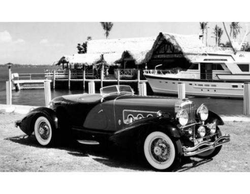 MATRIX SCALE MODELS MX50406-032 DUESEMBERG J SWB FRENCH TRUE SPEEDSTER BY FIGONI 1931 BLACK/BLUE 1:43 Modellino