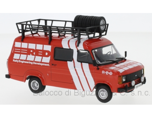 Ixo model RAC281X FORD TRANSIT MKII 1985 RALLY ASSISTANCE R-E-D 1:43 Modellino