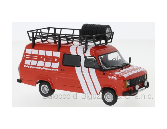 Ixo model RAC281X FORD TRANSIT MKII 1985 RALLY ASSISTANCE R-E-D 1:43 Modellino