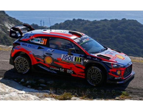 Ixo model RAM711 HYUNDAI i20 WRC N.11 4th RALLY CORSICA 2019 NEUVILLE-GILSOUL 1:43 Modellino