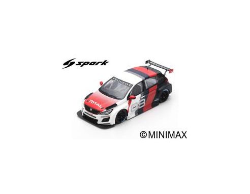 Spark Model S5196 PEUGEOT 308 TCR PRESENTATION 2018 1:43 Modellino