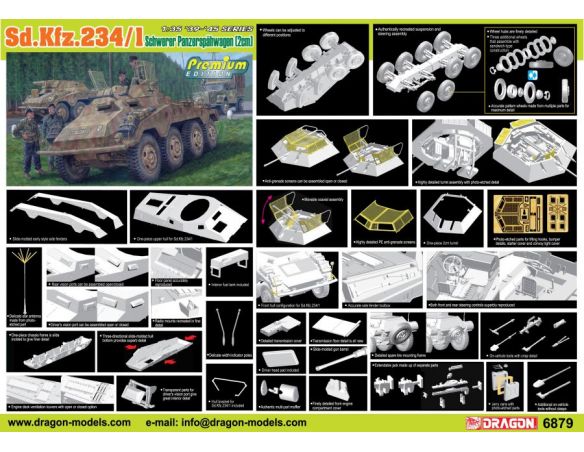 Dragon D6879 SD.KFZ.234/1 SCHWERER PANZERSPAHWAGEN (2 cm) KIT 1:35 Modellino