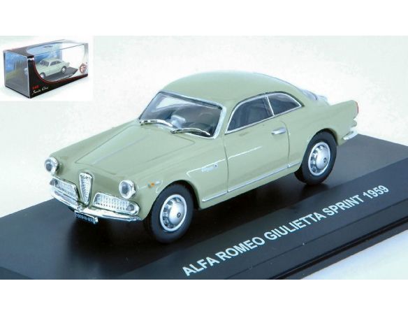 Edison Giocattoli EDS801121AH ALFA ROMEO GIULIETTA SPRINT 1959 LIGHT GREY 1:43 Modellino