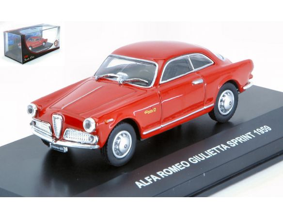 Edison Giocattoli EDS801121AM ALFA ROMEO GIULIETTA SPRINT 1959 RED 1:43 Modellino
