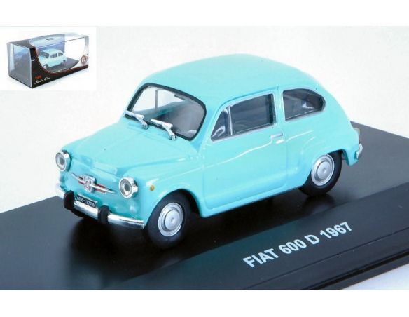 Edison Giocattoli EDS801121C FIAT 600 D 1967 VERDE ACQUA 1:43 Modellino