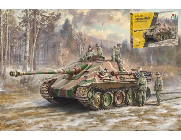 Italeri IT6564 SD.KFZ.173 JAGDPANTHER WITH CREW KIT 1:35 Modellino