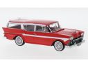 Neo Scale Models NEO44666 RAMBLER CUSTOMS CROSS COUNTRY 6 STATION WAGON RED/WHITE 1:43 Modellino