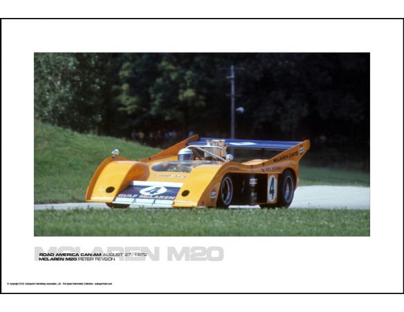 Tecnomodel TMD1857E MC LAREN M20 CAN-AM N.4 ROAD AMERICA ELKHART LAKE 1972 PETER REVSON 1:18 Modellino
