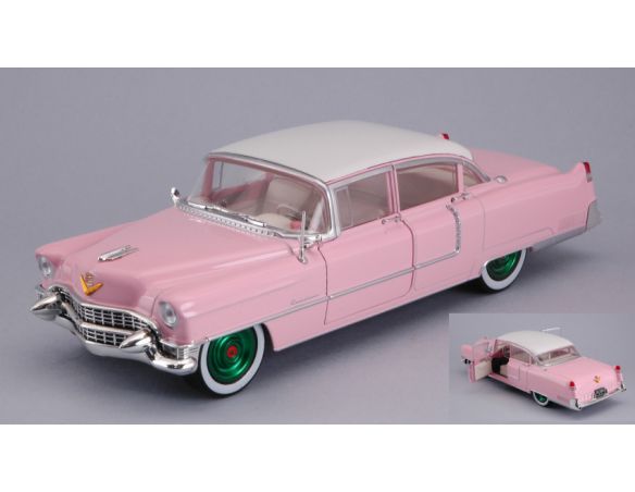 Greenlight GREEN84092GR CADILLAC FLEETWOOD SERIES 60 1955 ELVIS PRESLEY GREEN WHEELS 1:24 Modellino