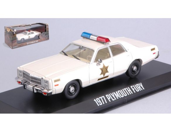 Greenlight GREEN86558 PLYMOUTH FURY HAZZARD COUNTY SHERIFF WHITE 1:43 Modellino