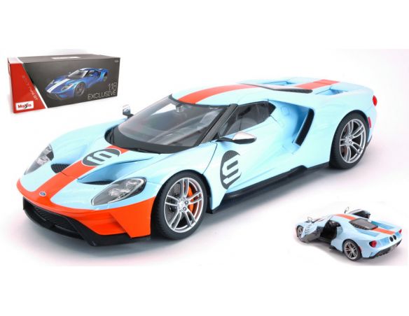 Maisto MI38134L FORD GT N.9 2017 GULF EXCLUSIVE SERIES 1:18 Modellino