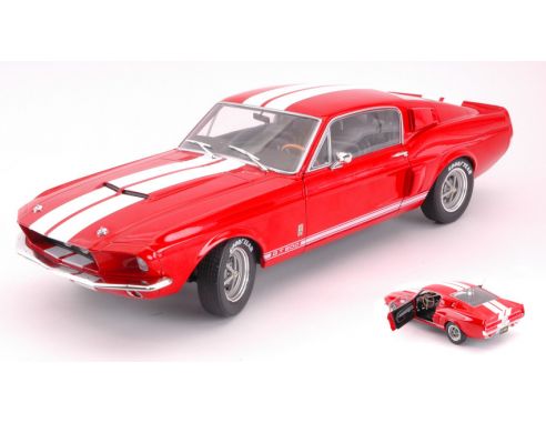 Solido SL1802902 SHELBY MUSTANG GT500 1967 RED W/WHITE STRIPES 1:18 Modellino