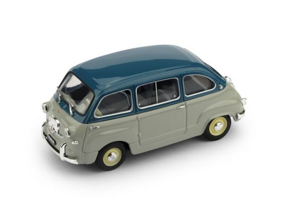 Brumm BM0250-15 FIAT 600 MULTIPLA 1a SERIE 1956 BLU CHIARO-GRIGIO MEDIO 1:43 Modellino