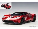 AUTOART AA72943 FORD GT 2017 LIQUID RED & SILVER STRIPES 1:18 Modellino