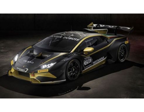 Looksmart LS483C LAMBORGHINI HURACAN SUPER TROFEO EVO 2019 BLACK/GOLD 1:43 Modellino