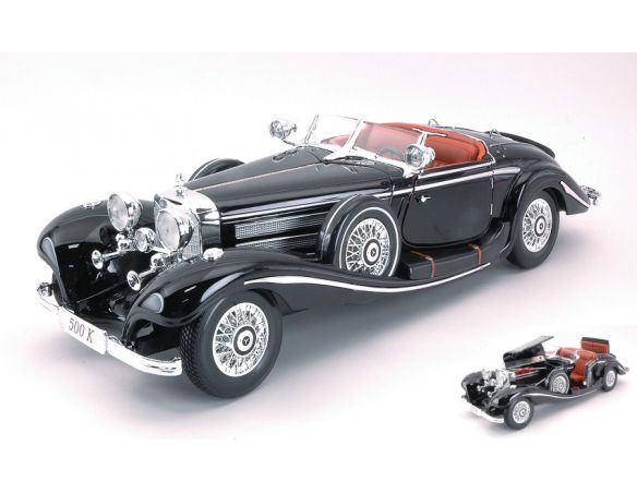 Maisto MI36055Z MERCEDES 500 K TYPE 1936 CONVERTIBLE BLACK 1:18 Modellino