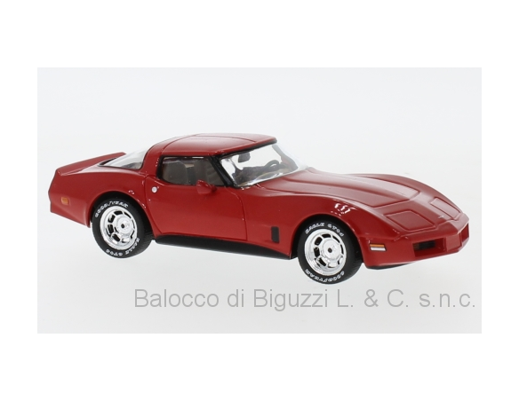 Ixo model CLC309N CHEVROLET CORVETTE C3 1980 RED 1:43 Modellino