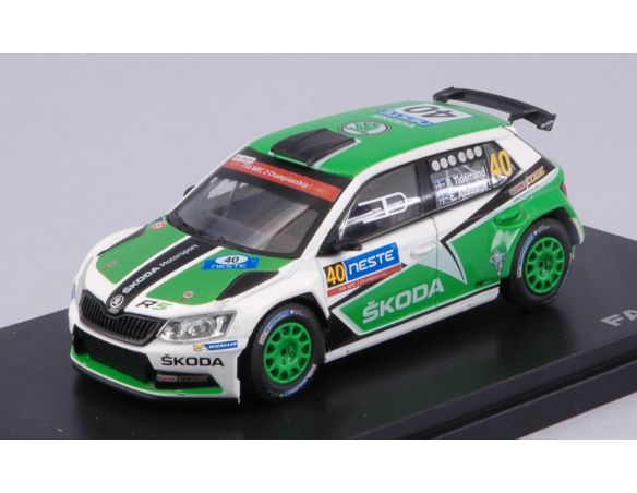 Abrex AB605TP SKODA FABIA III R5 N.40 9th RALLY FINLAND 2015 TIDEMAND-AXELSSON 1:43 Modellino