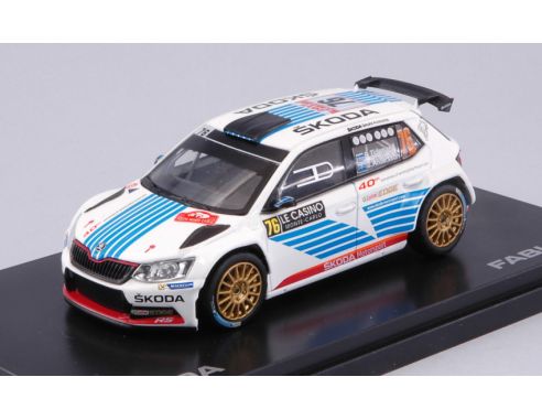 Abrex AB605TY SKODA FABIA III R5 N.76 11th MONTE CARLO 2017 TIDEMAND-ANDERSSON 1:43 Modellino