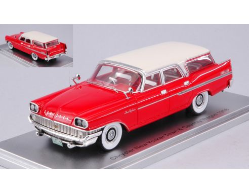 Kess Model KS43032041 CHRYSLER NEW YORKER TOWN & COUNTRY WAGON 1958 RED/WHITE 1:43 Modellino