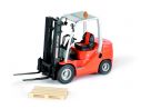 Ros RS00148 MULETTO BT BRANDED FORKLIFT ORANGE 4 WHEELS 1:23 Modellino