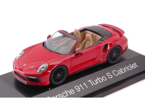 Herpa HP7148 PORSCHE 911 TURBO S CABRIOLET RED 1:43 Modellino