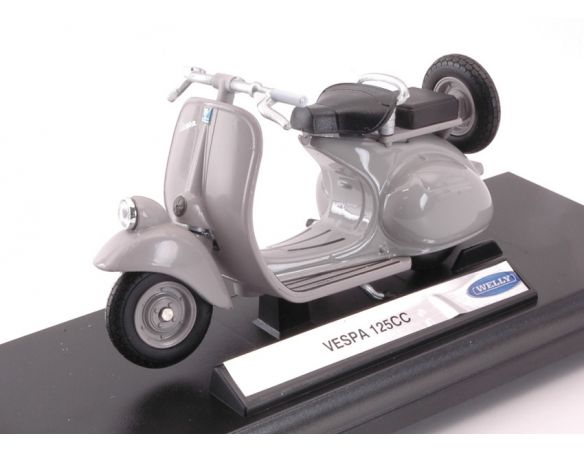 Welly WE39178D VESPA 125 CC GREY 1:18 Modellino