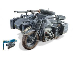 Italeri IT7406 ZUNDAPP KS 750 W/SIDECAR KIT 1:9 Modellino