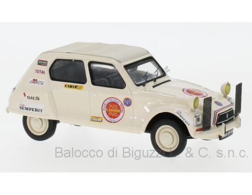 Ixo model RAC278 CITRONE DYANE 1970 RALLY PARIS KABUL 1:43 Modellino