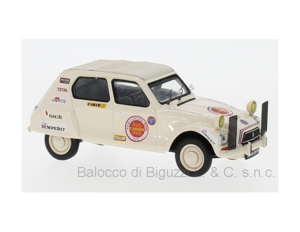 Ixo model RAC278 CITRONE DYANE 1970 RALLY PARIS KABUL 1:43 Modellino