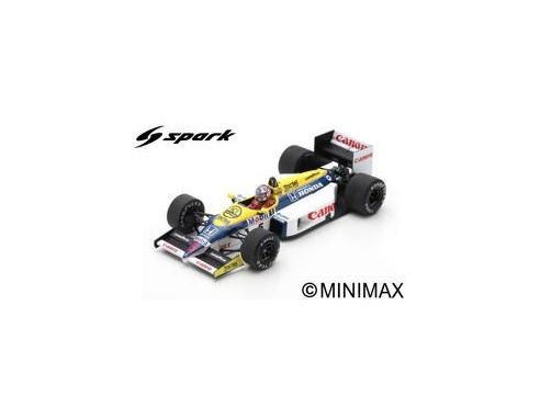 Spark Model S7481 WILLIAMS FW11 NIGEL MANSELL 1986 N.5 WINNER BELGIAN GP 1:43 Modellino