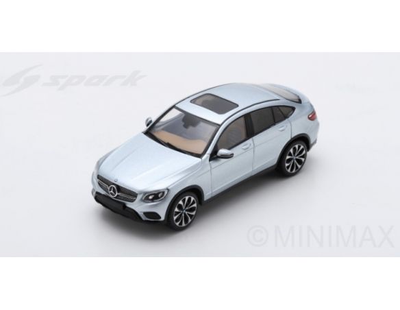Spark Model S8182 MERCEDES GLC COUPE  2016 DIAMOND SILVER METALLIC 1:43 Modellino