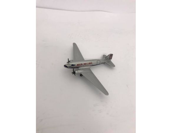 Schabak Aeroplano in Metallo Douglas DC-3 Delta Air Lines 1/250 Modellino