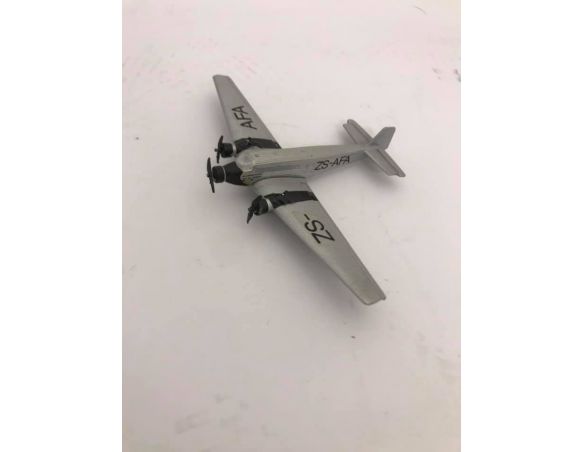 Schabak Aeroplano in Metallo Junkers JU-52 ZS-AFA 1/250 Modellino Scatola Rovinata