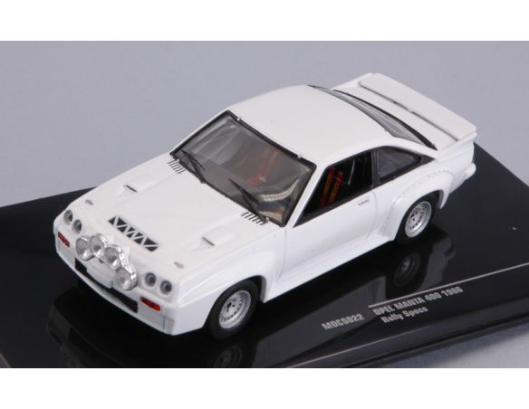 Ixo model MDCS022 OPEL MANTA 400 WHITE PLAIN BODY VERSION INCLUDING 4 SPARE WHEELS 1:43 Modellino