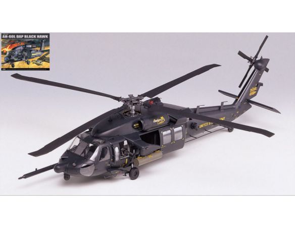 Accademy ACD12115 AH-60L DAP BLACK HAWK KIT 1:35 Modellino