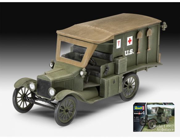 Revell RV03285 MODEL T 1917 AMBULANCE KIT 1:35 Modellino