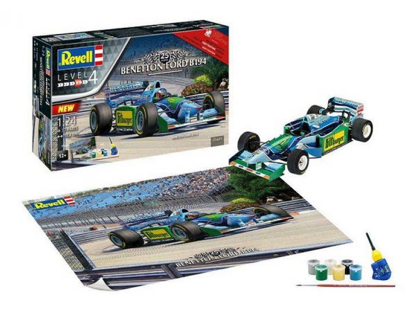 Revell RV05689 GIFT SET 25th ANNIVERSARY BENETTON FORD KIT 1:24 Modellino