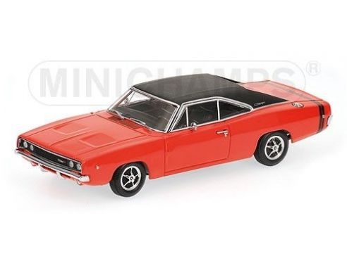 Minichamps PM400144721 DODGE CHARGER 1968 RED 1:43 Modellino